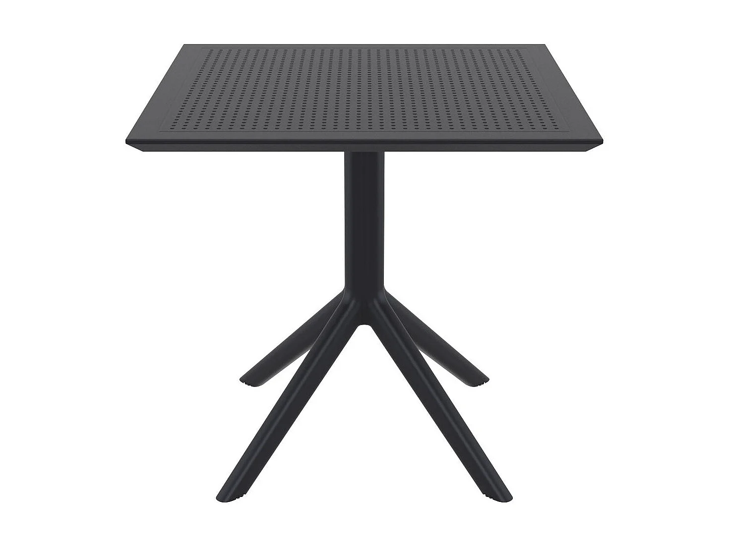 Table de jardin lounge noire 80 x 80 x 74 cm 10_0003057