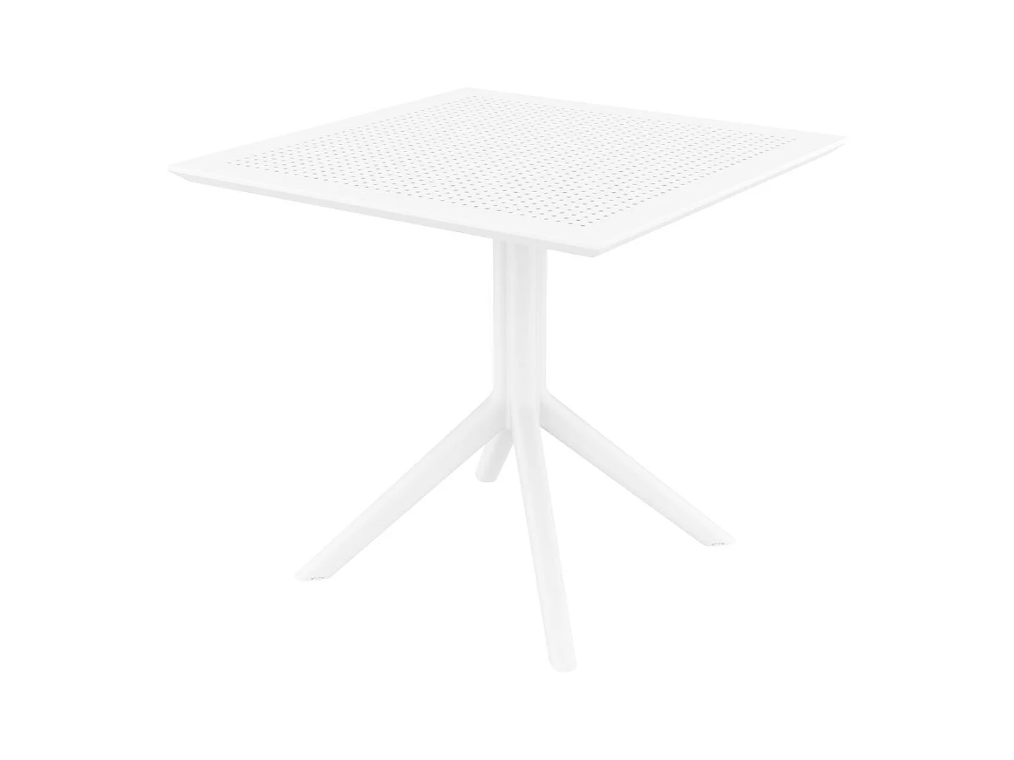 Table de jardin lounge blanche 80 x 80 x 74 cm 10_0003054