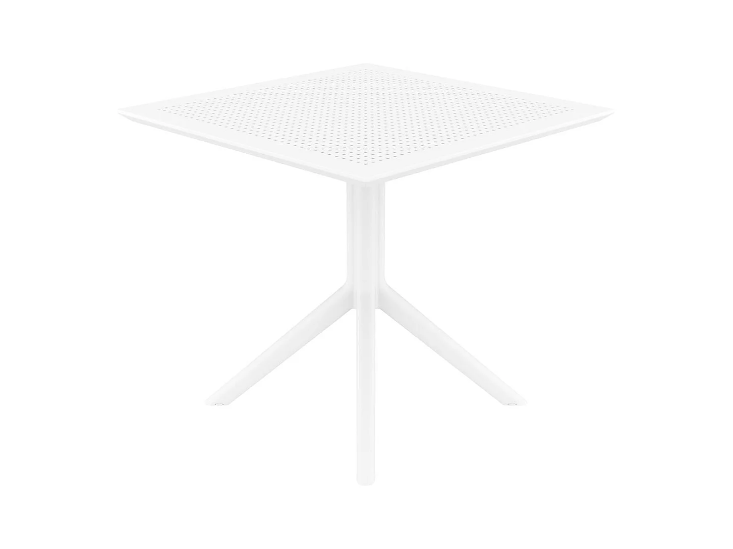 Table de jardin lounge blanche 80 x 80 x 74 cm 10_0003054
