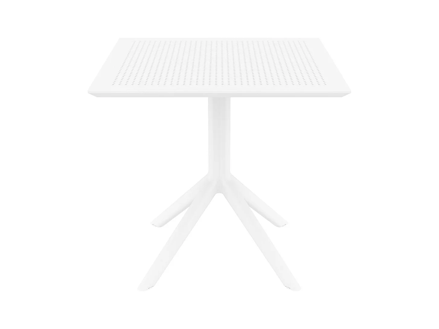Table de jardin lounge blanche 80 x 80 x 74 cm 10_0003054
