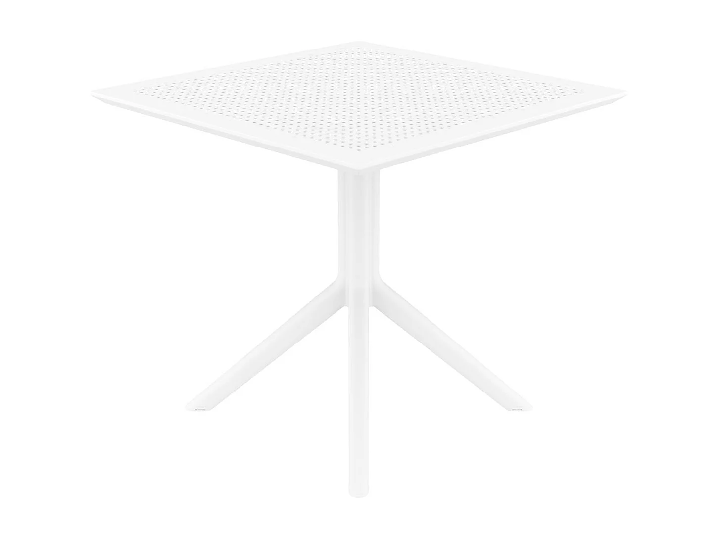 Table de jardin lounge blanche 80 x 80 x 74 cm 10_0003054