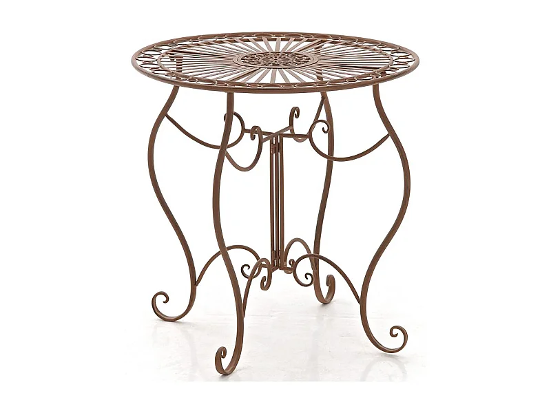 Table de jardin ronde marron 70 x 70 x 72 cm 10_0003043