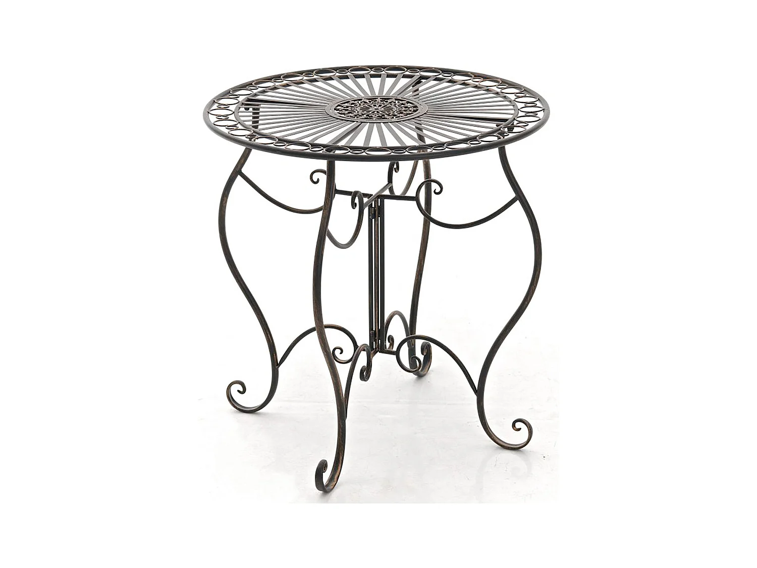 Table de jardin ronde bronze 70 x 70 x 72 cm 10_0003042