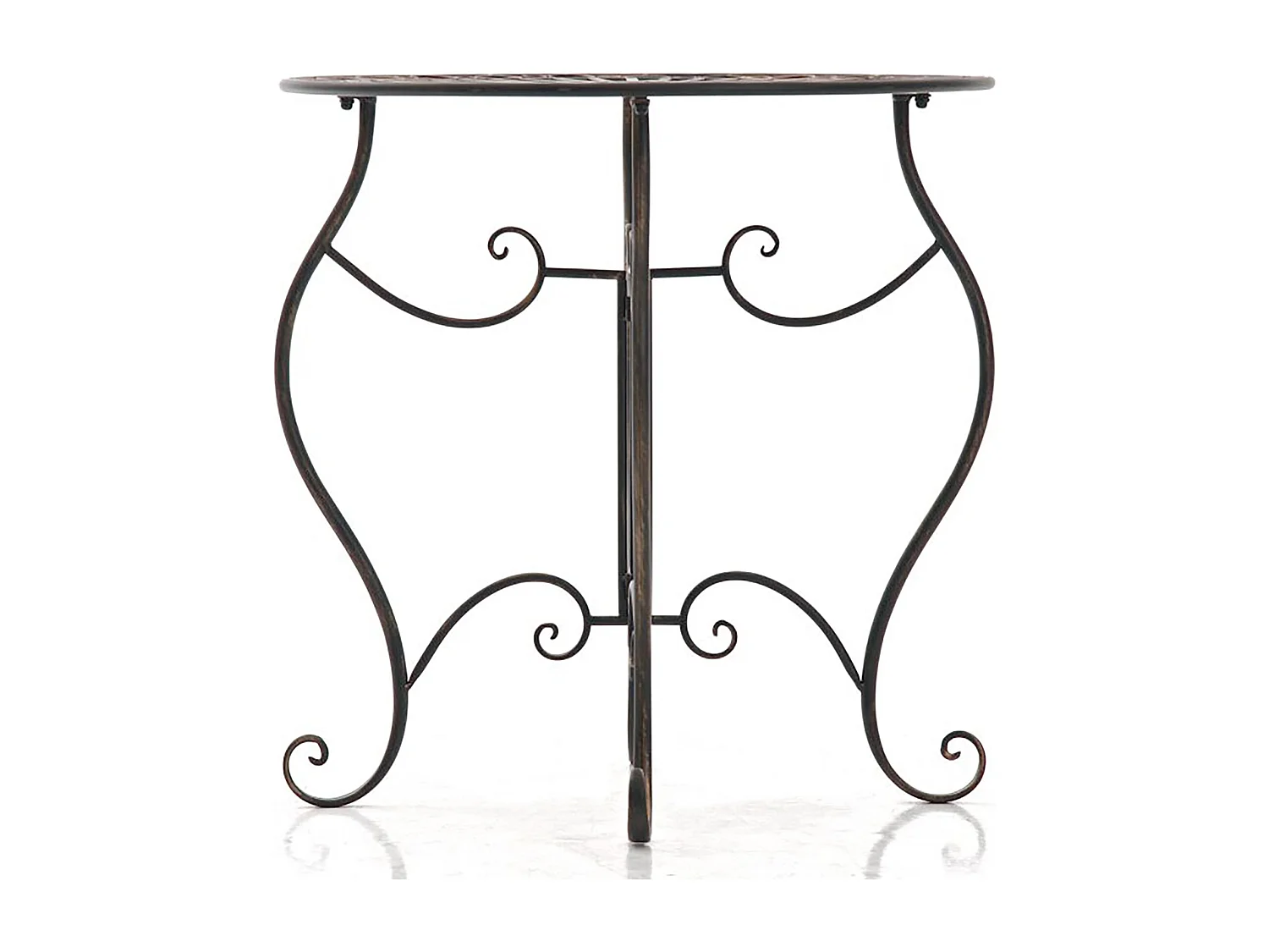 Table de jardin ronde bronze 70 x 70 x 72 cm 10_0003042