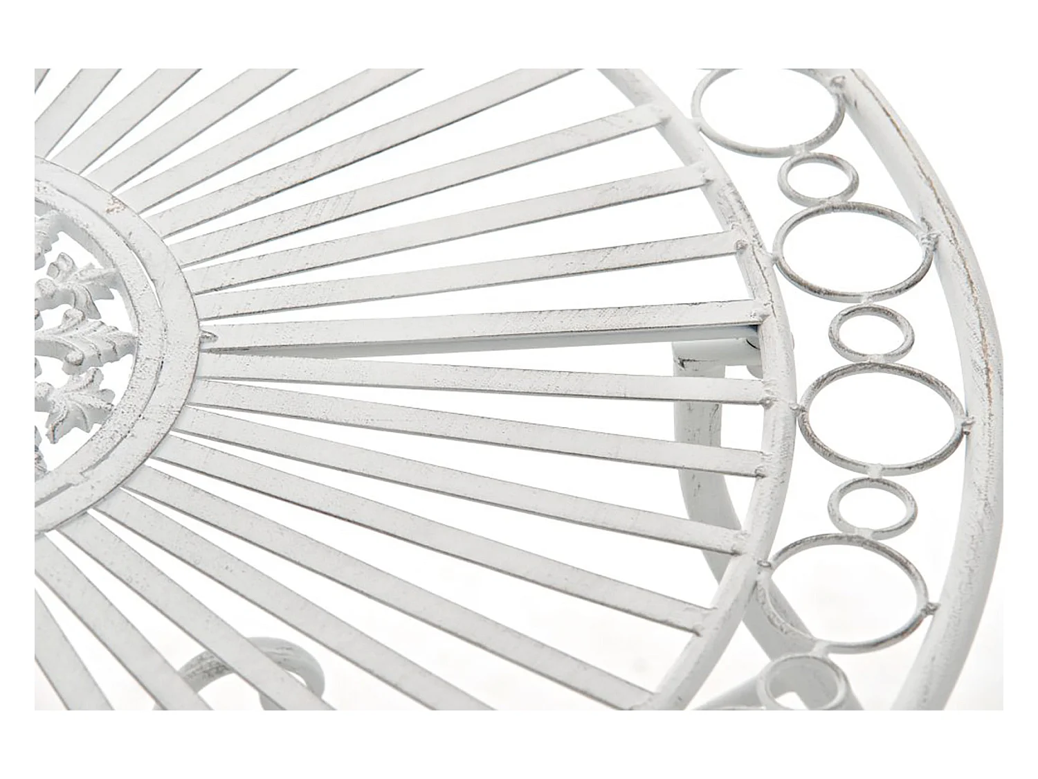 Table de jardin ronde blanche 70 x 70 x 72 cm 10_0003044