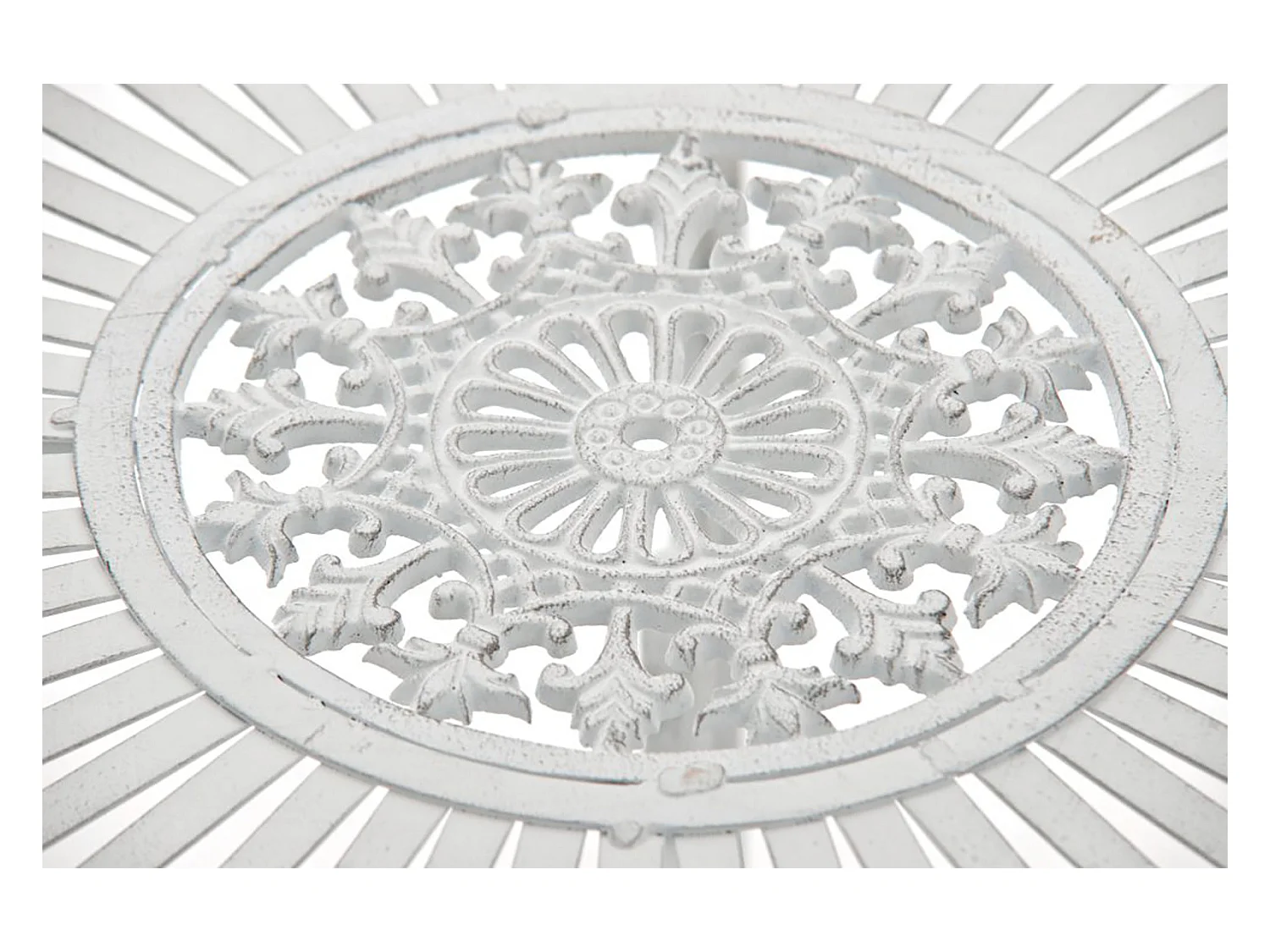 Table de jardin ronde blanche 70 x 70 x 72 cm 10_0003044