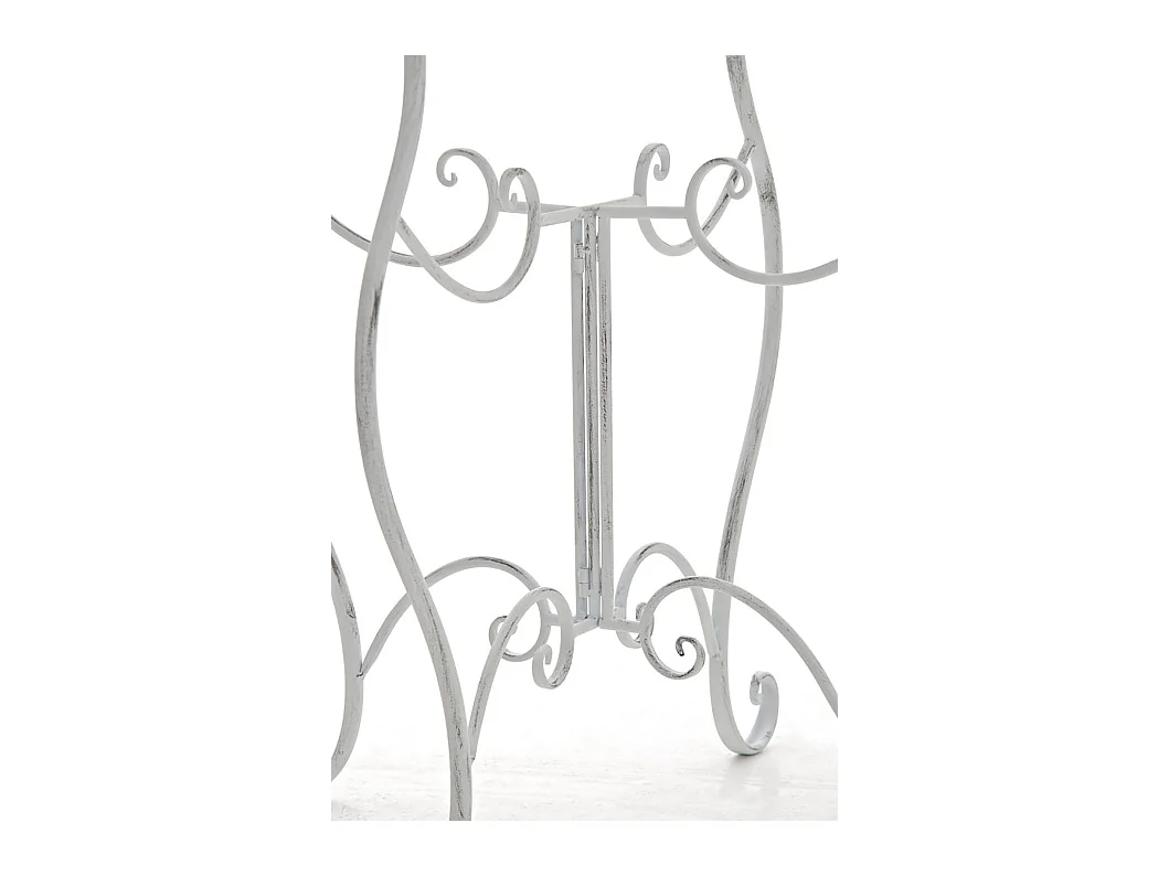 Table de jardin ronde blanche 70 x 70 x 72 cm 10_0003044