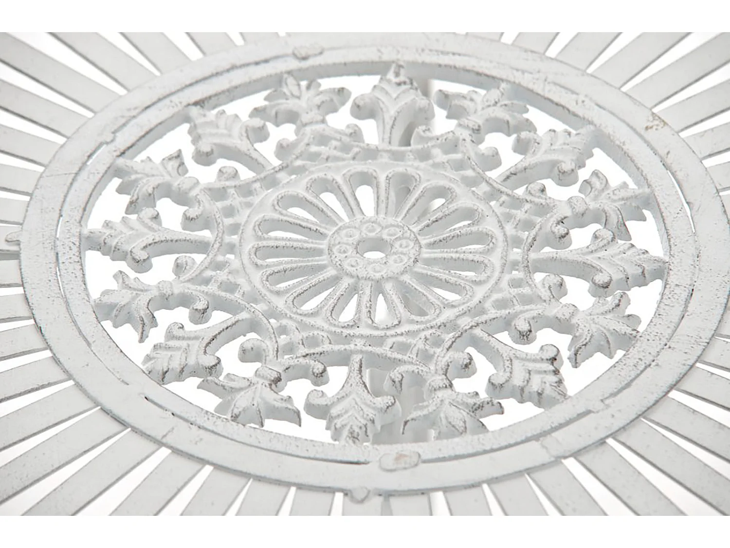 Table de jardin ronde blanche 70 x 70 x 72 cm 10_0003044