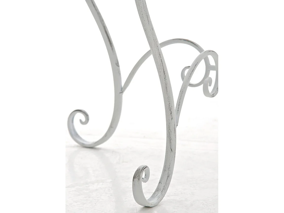 Table de jardin ronde blanche 70 x 70 x 72 cm 10_0003044