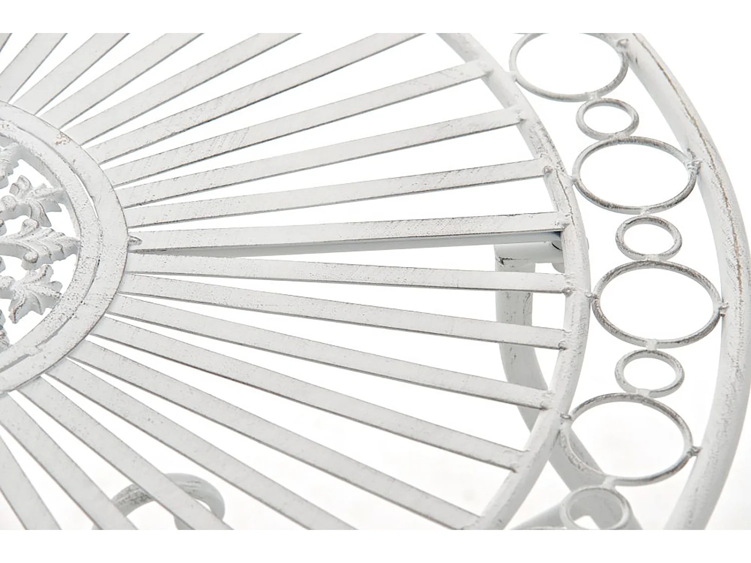 Table de jardin ronde blanche 70 x 70 x 72 cm 10_0003044