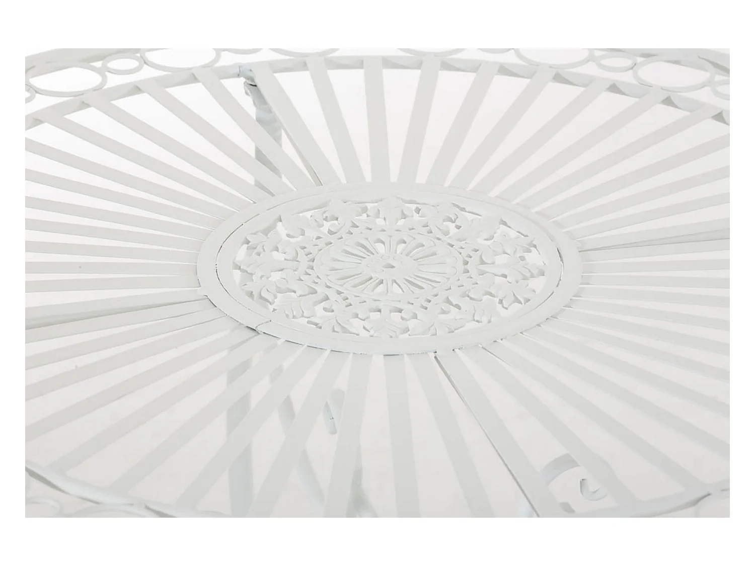 Table de jardin ronde blanche 70 x 70 x 72 cm 10_0003045