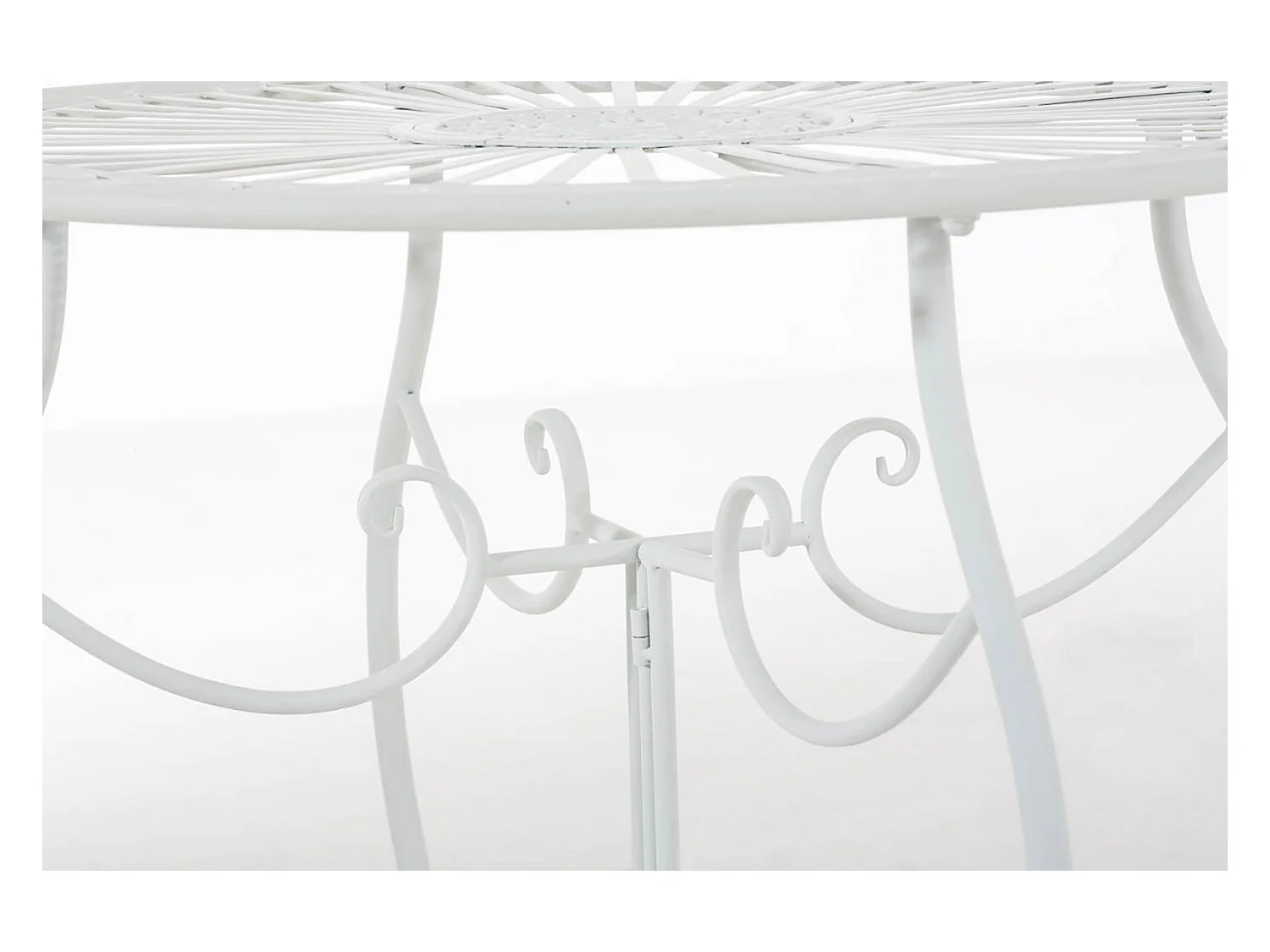Table de jardin ronde blanche 70 x 70 x 72 cm 10_0003045