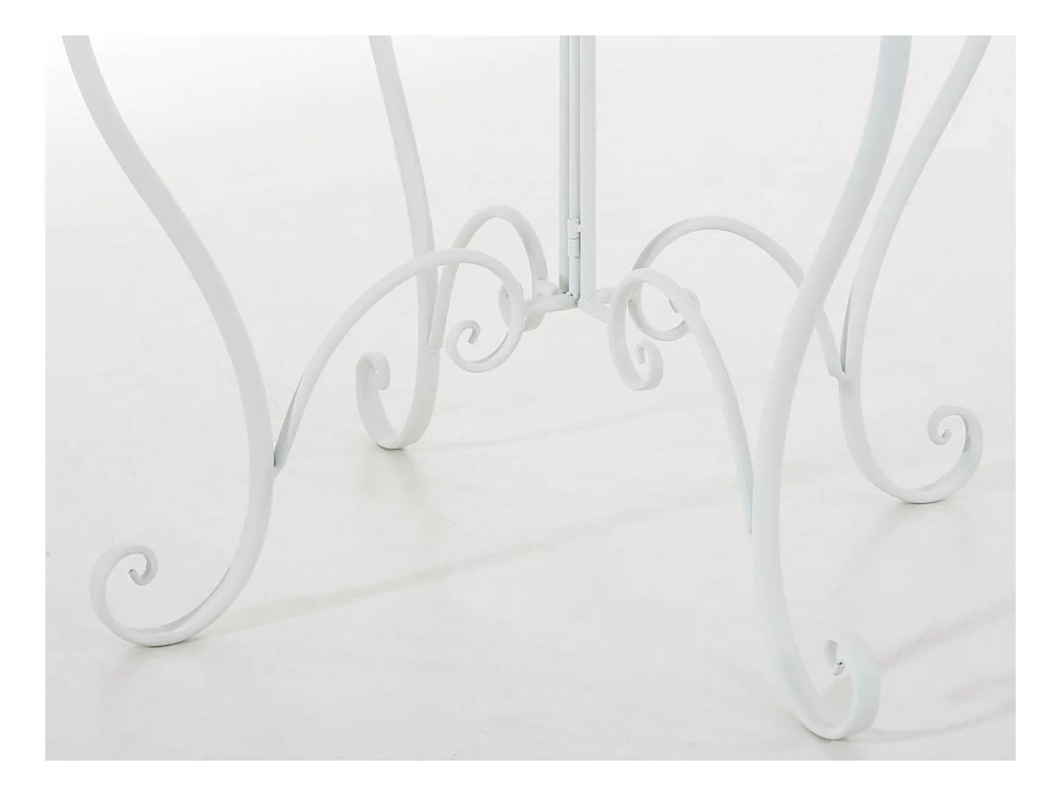 Table de jardin ronde blanche 70 x 70 x 72 cm 10_0003045