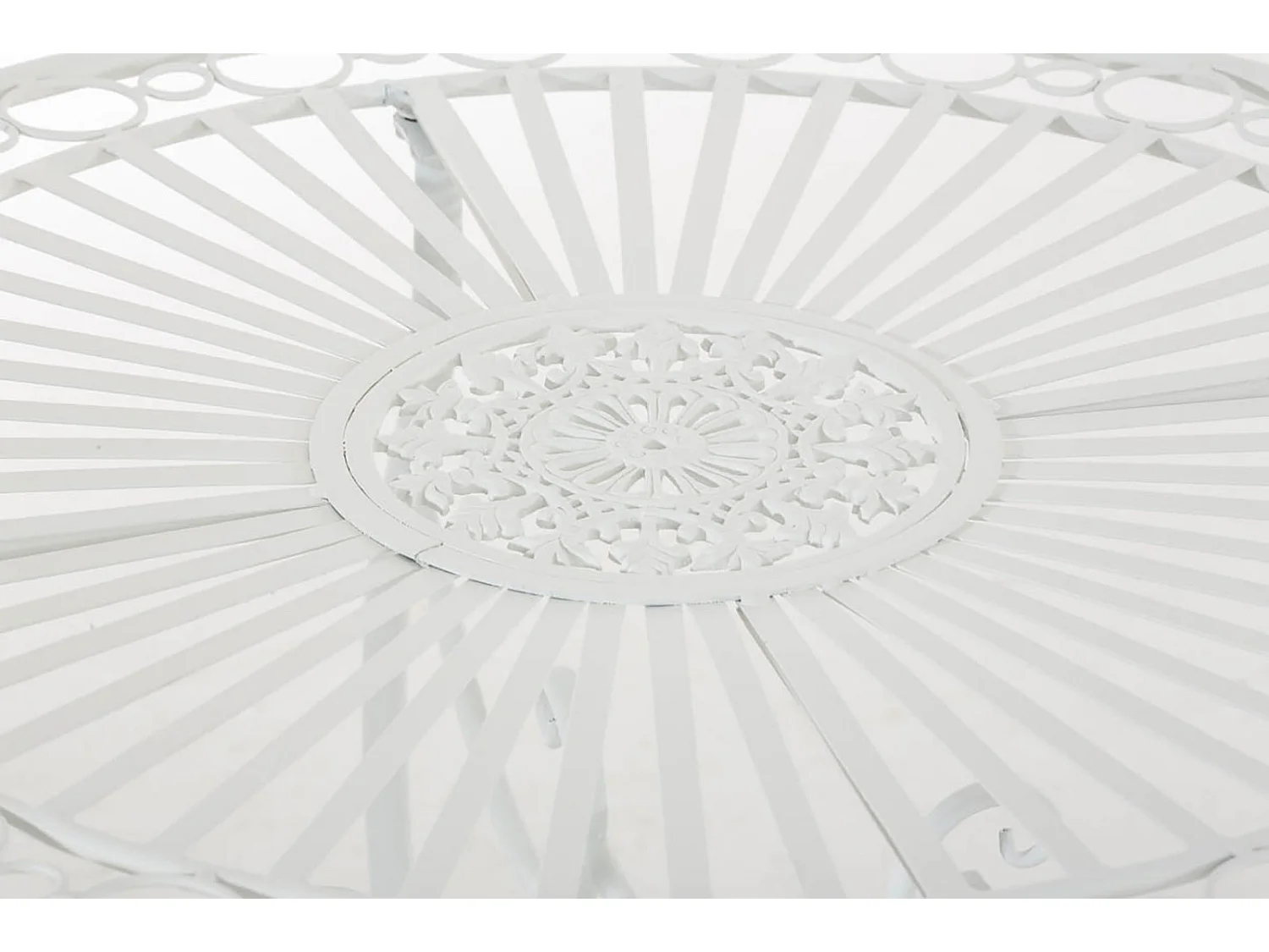 Table de jardin ronde blanche 70 x 70 x 72 cm 10_0003045