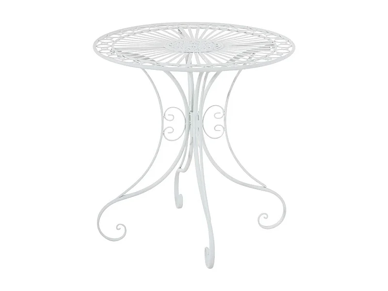 Table de jardin en blanche 70 x 70 x 72.5 cm MDJ10049
