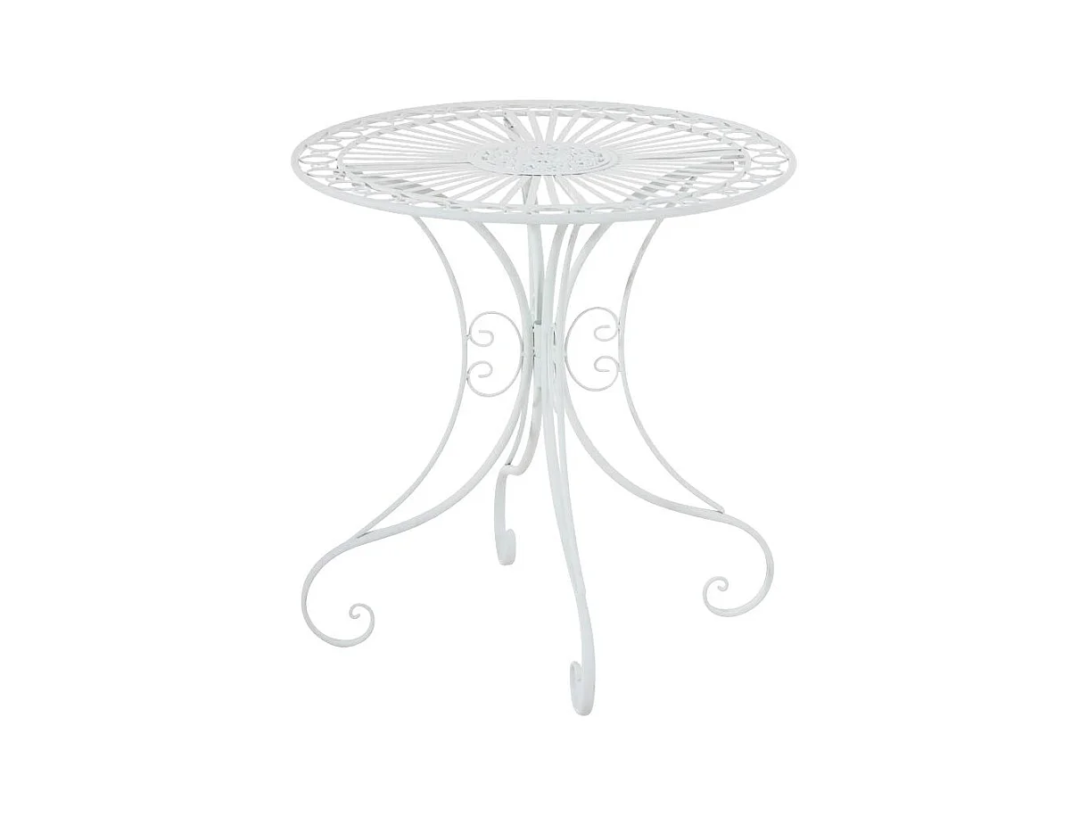 Table de jardin en blanche 70 x 70 x 72.5 cm MDJ10049