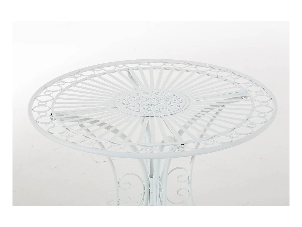 Table de jardin en blanche 70 x 70 x 72.5 cm MDJ10049