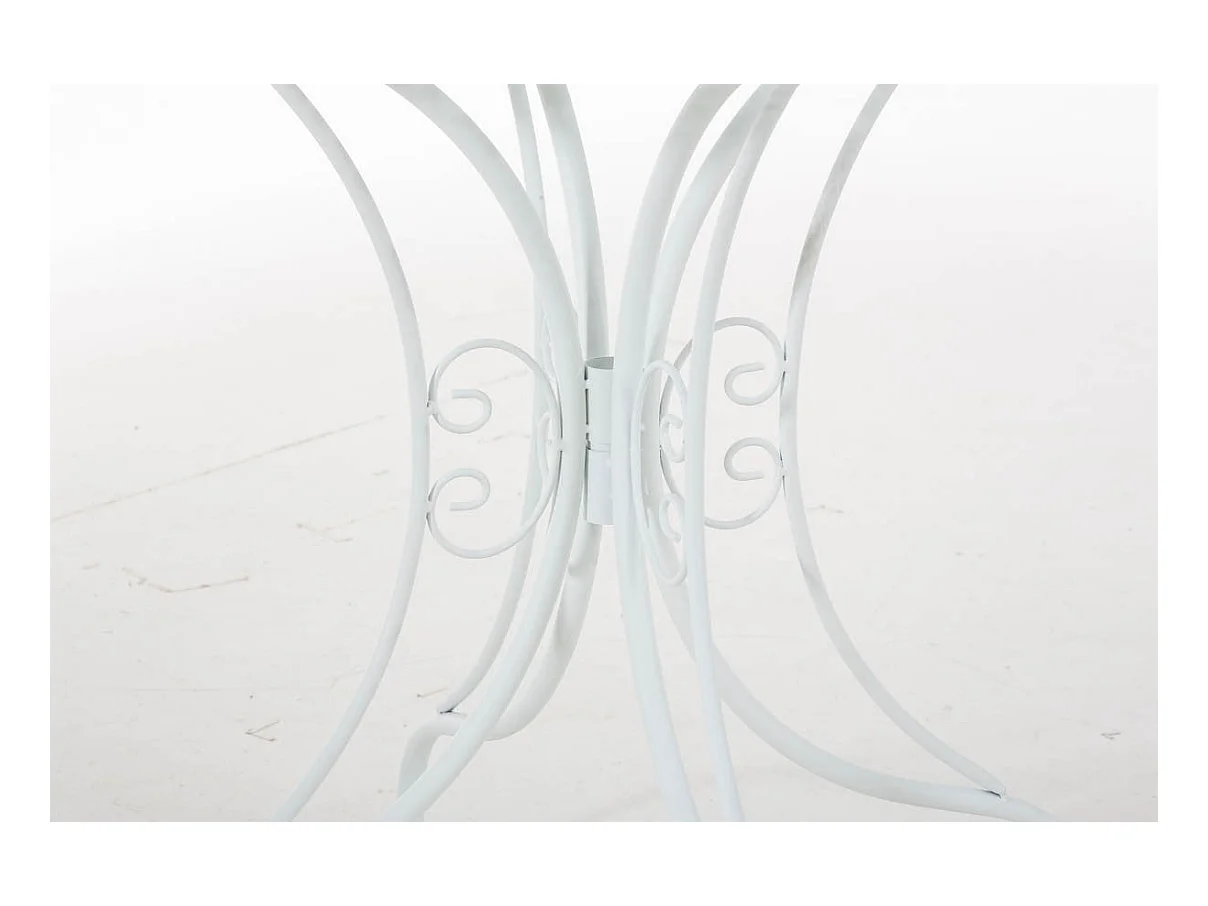 Table de jardin en blanche 70 x 70 x 72.5 cm MDJ10049