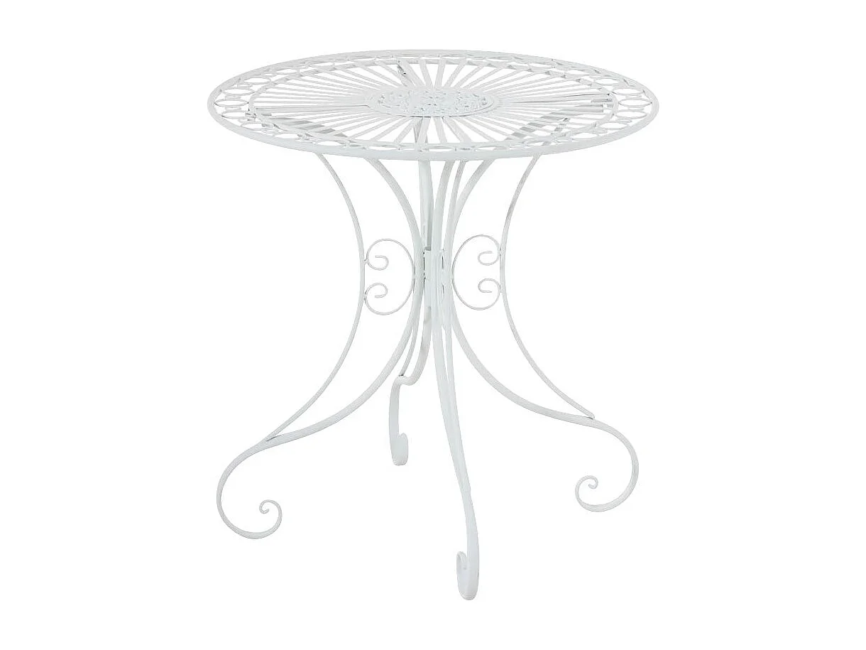 Table de jardin en blanche 70 x 70 x 72.5 cm MDJ10049