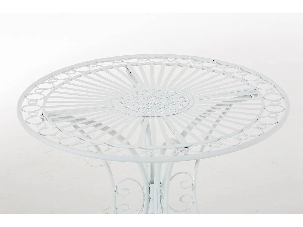 Table de jardin en blanche 70 x 70 x 72.5 cm MDJ10049