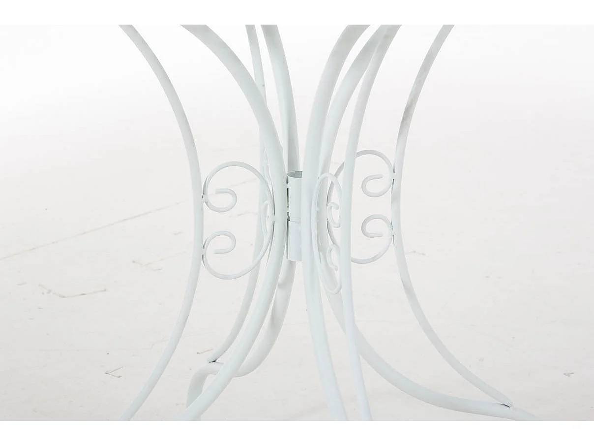 Table de jardin en blanche 70 x 70 x 72.5 cm MDJ10049