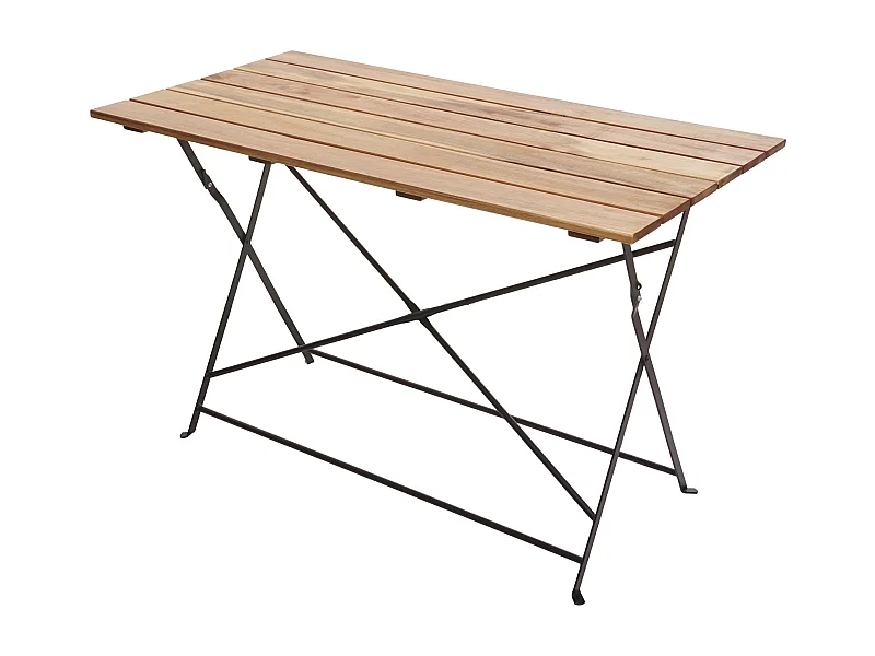 Table de jardin pliable marron 100 x 9 x 125 cm 04_0008538