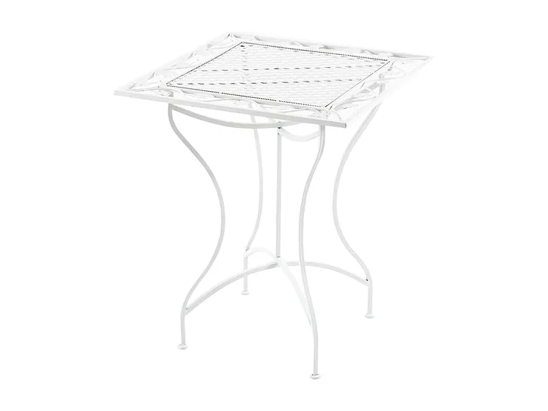 Table de jardin terrasse blanche 60 x 60 x 72 cm 10_0003041