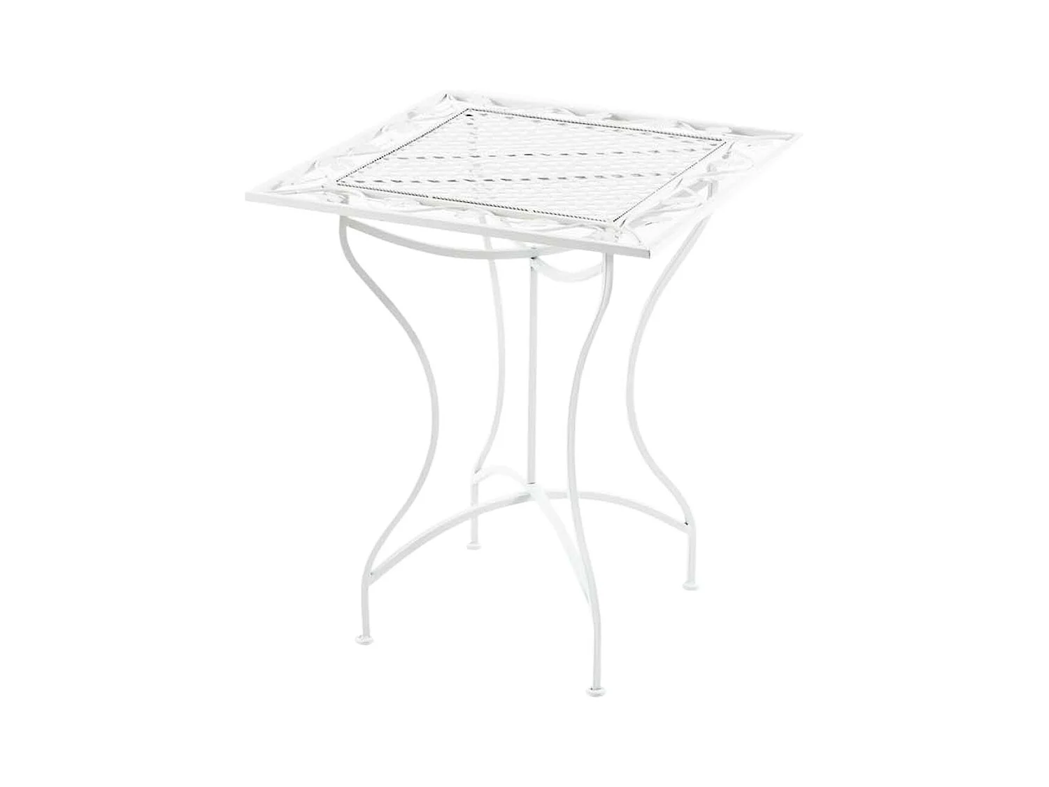 Table de jardin terrasse blanche 60 x 60 x 72 cm 10_0003041