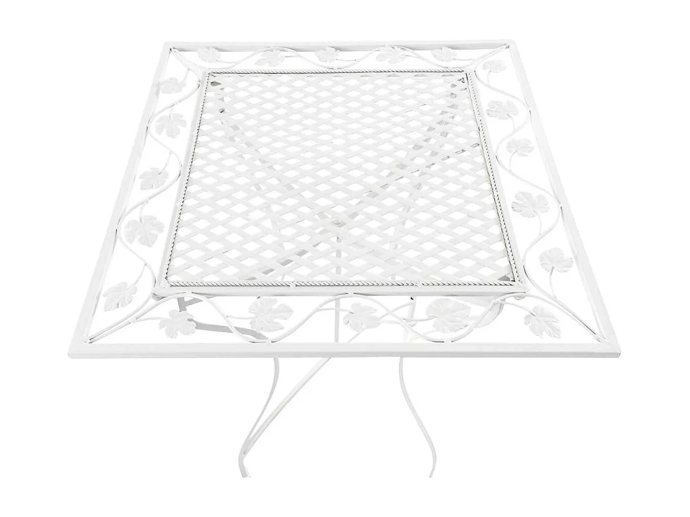 Table de jardin terrasse blanche 60 x 60 x 72 cm 10_0003041