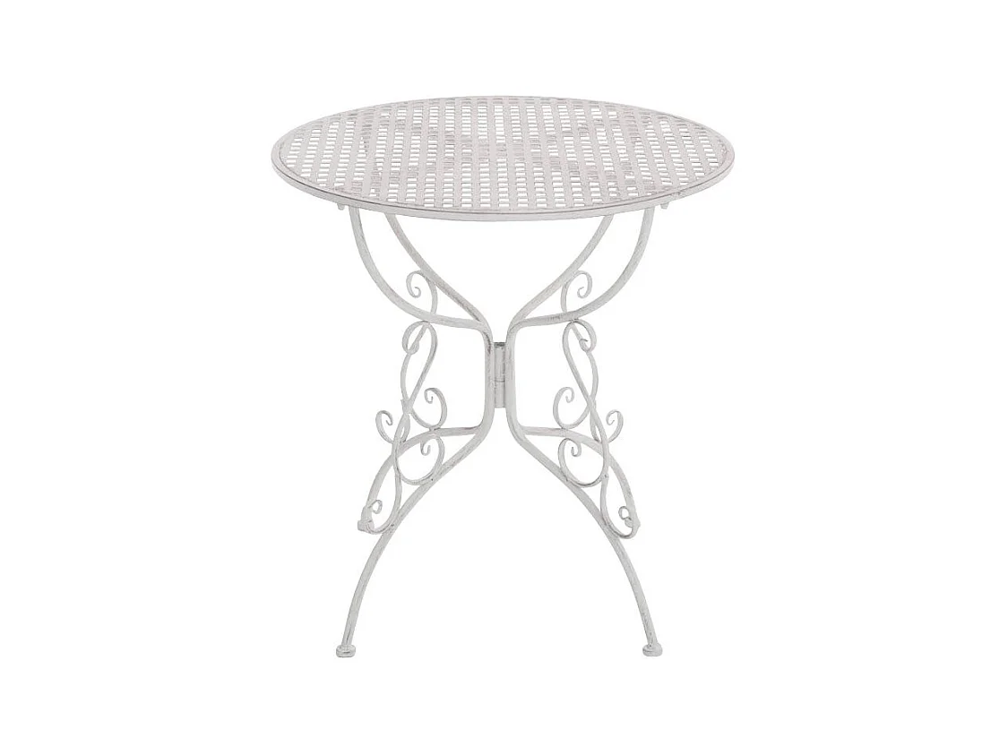 Table de jardin en blanche 70 x 70 x 74 cm MDJ10047