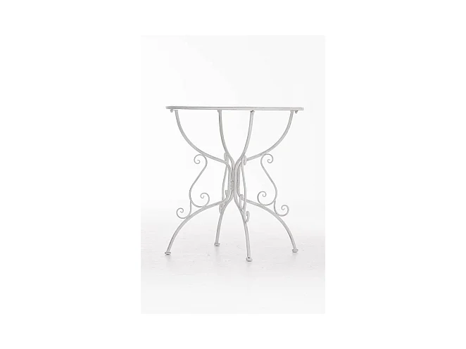 Table de jardin en blanche 70 x 70 x 74 cm MDJ10047