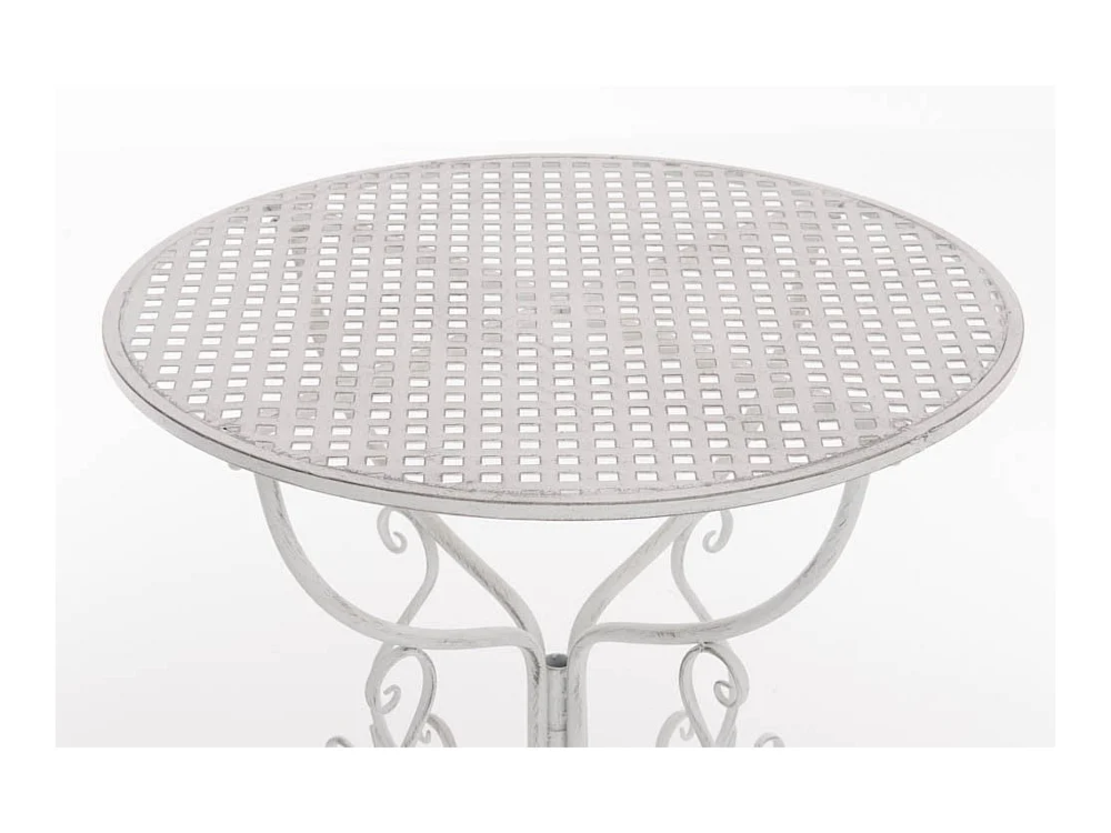 Table de jardin en blanche 70 x 70 x 74 cm MDJ10047