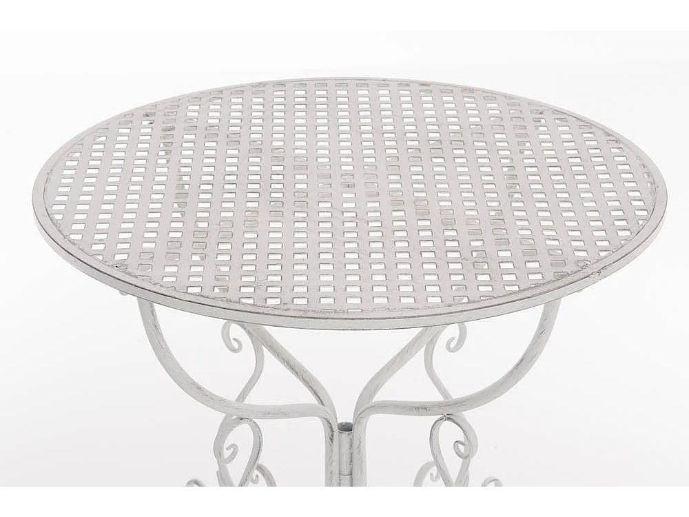 Table de jardin en blanche 70 x 70 x 74 cm MDJ10047