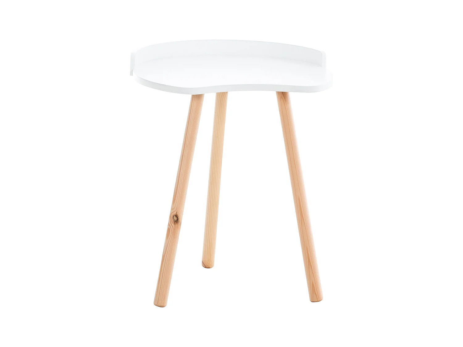 Table d'appoint design scandinave effet bois blanche 45 x 45 x 54 cm 10_0005515