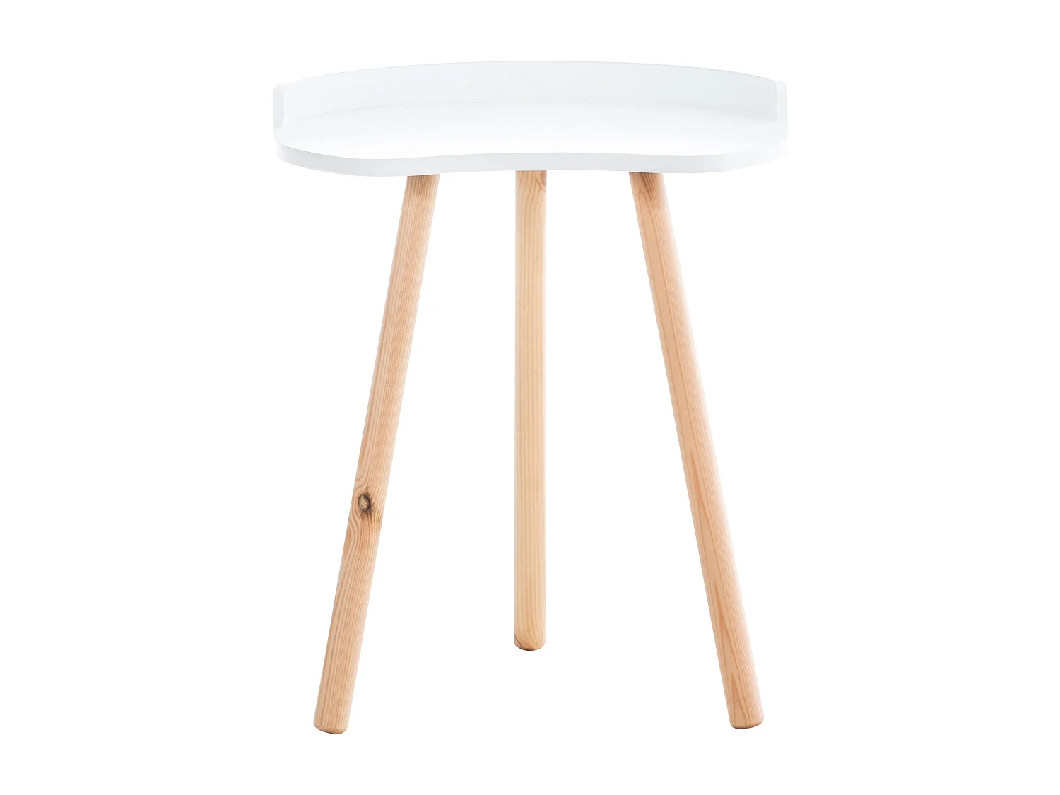 Table d'appoint design scandinave effet bois blanche 45 x 45 x 54 cm 10_0005515