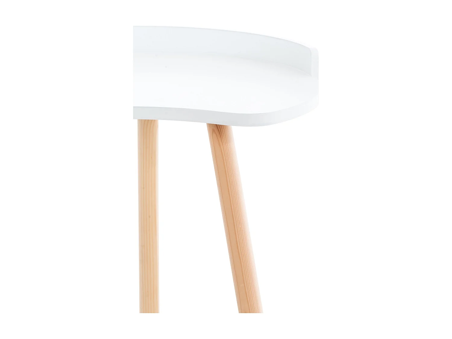 Table d'appoint design scandinave effet bois blanche 45 x 45 x 54 cm 10_0005515