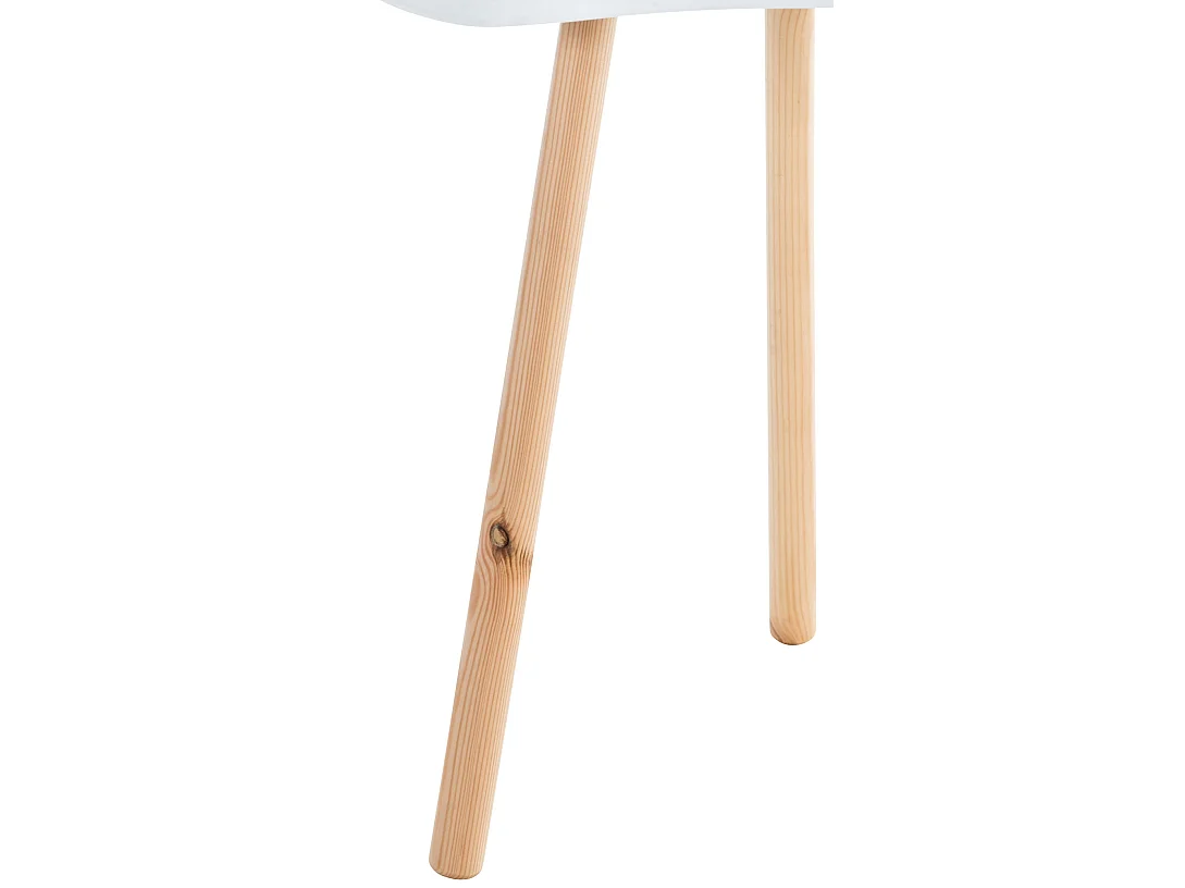 Table d'appoint design scandinave effet bois blanche 45 x 45 x 54 cm 10_0005515