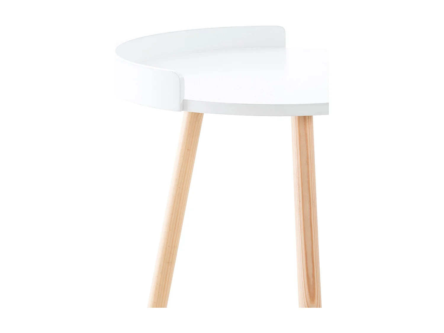 Table d'appoint design scandinave effet bois blanche 45 x 45 x 54 cm 10_0005515