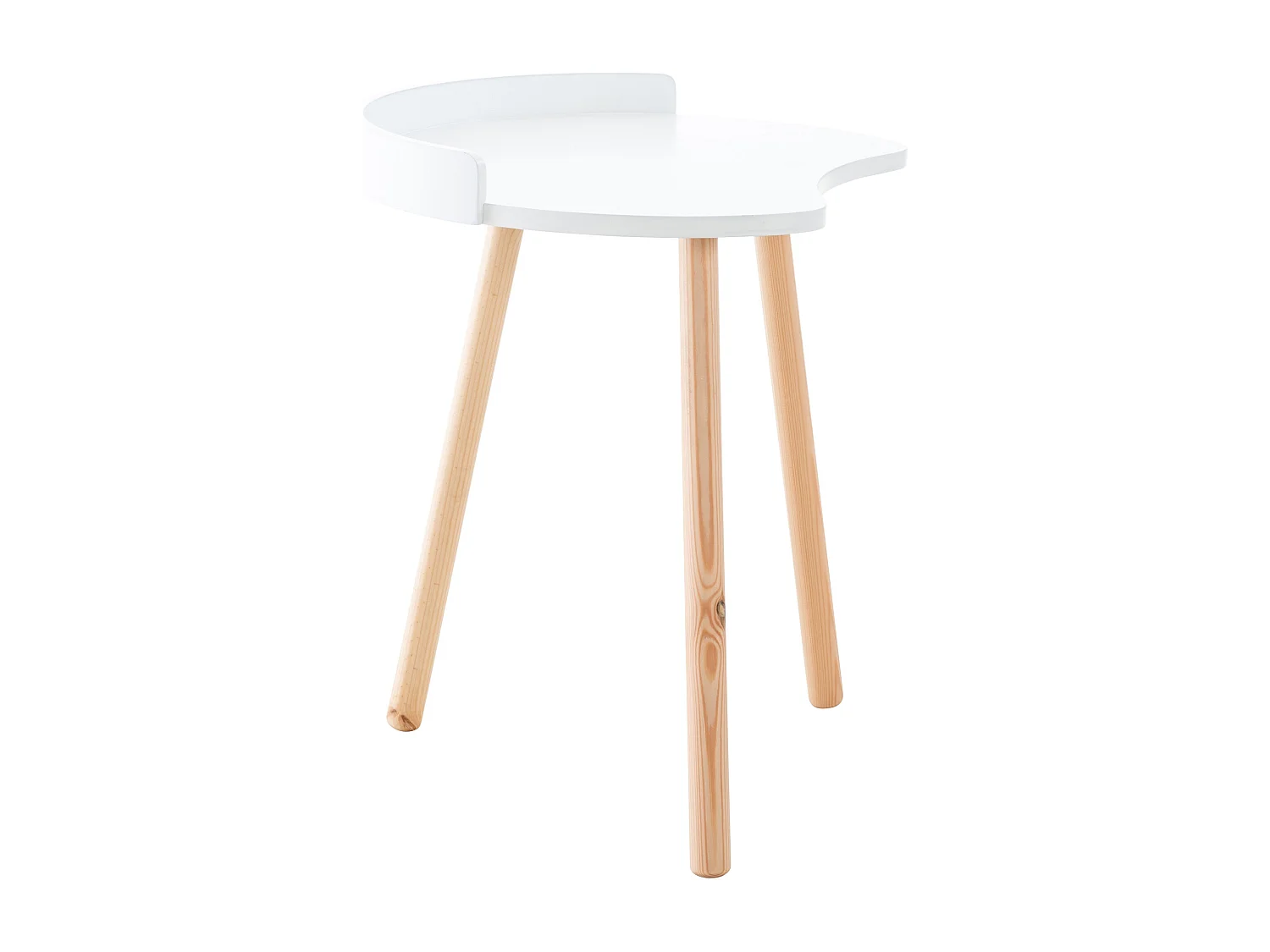 Table d'appoint design scandinave effet bois blanche 45 x 45 x 54 cm 10_0005515
