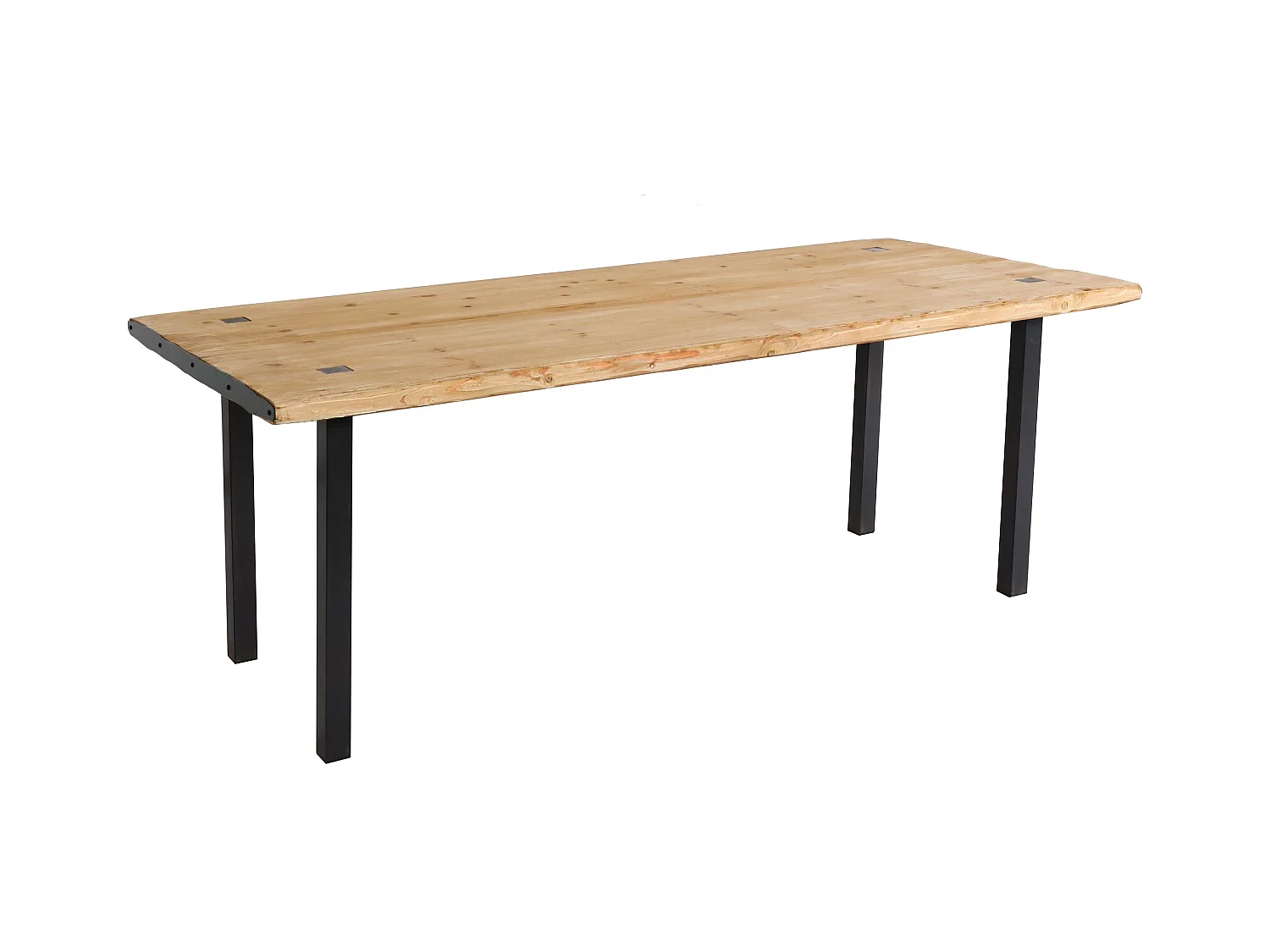 Table à manger design bois marron 200 x 90 x 75 cm 04_0008564