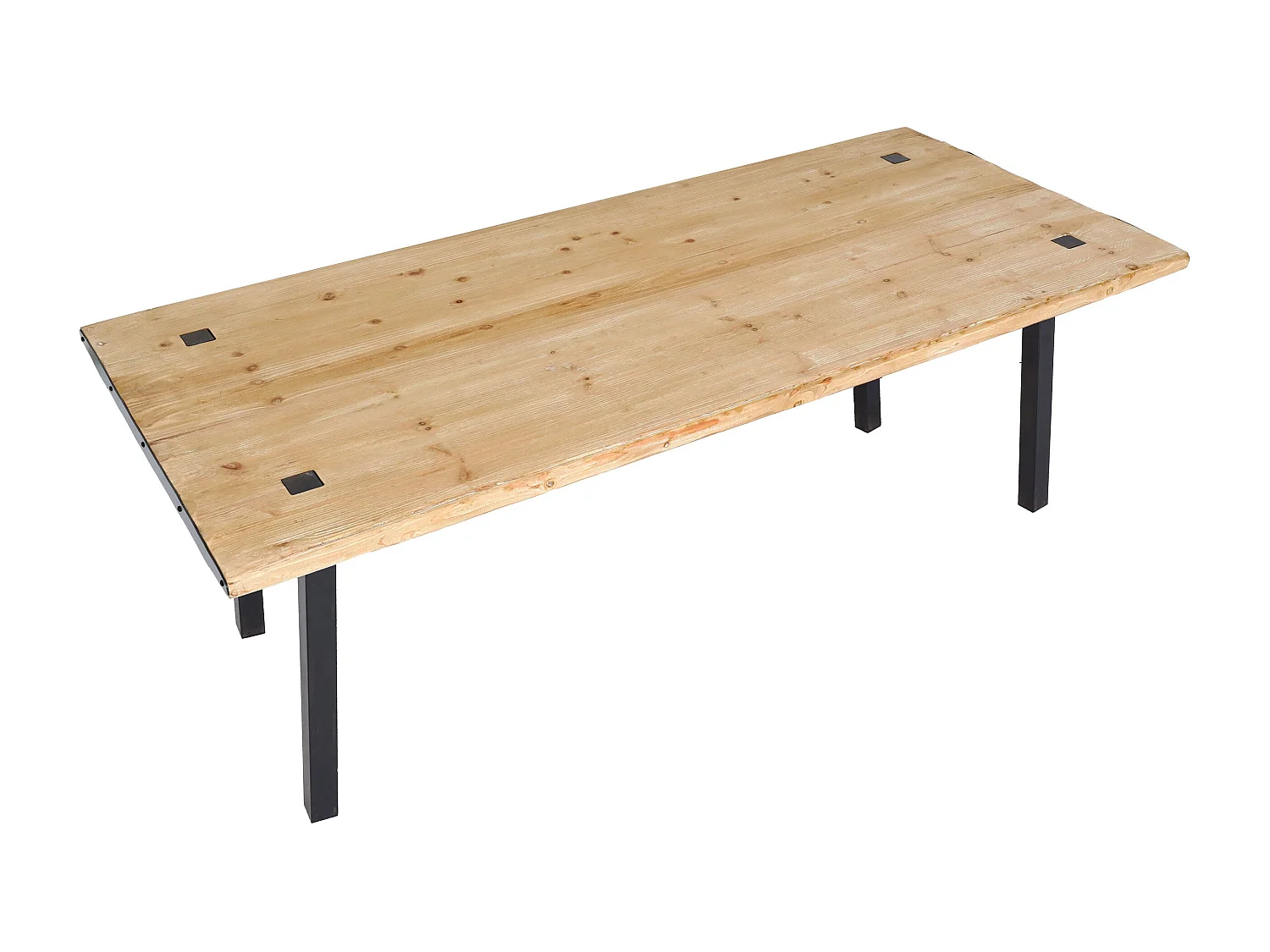 Table à manger design bois marron 200 x 90 x 75 cm 04_0008564