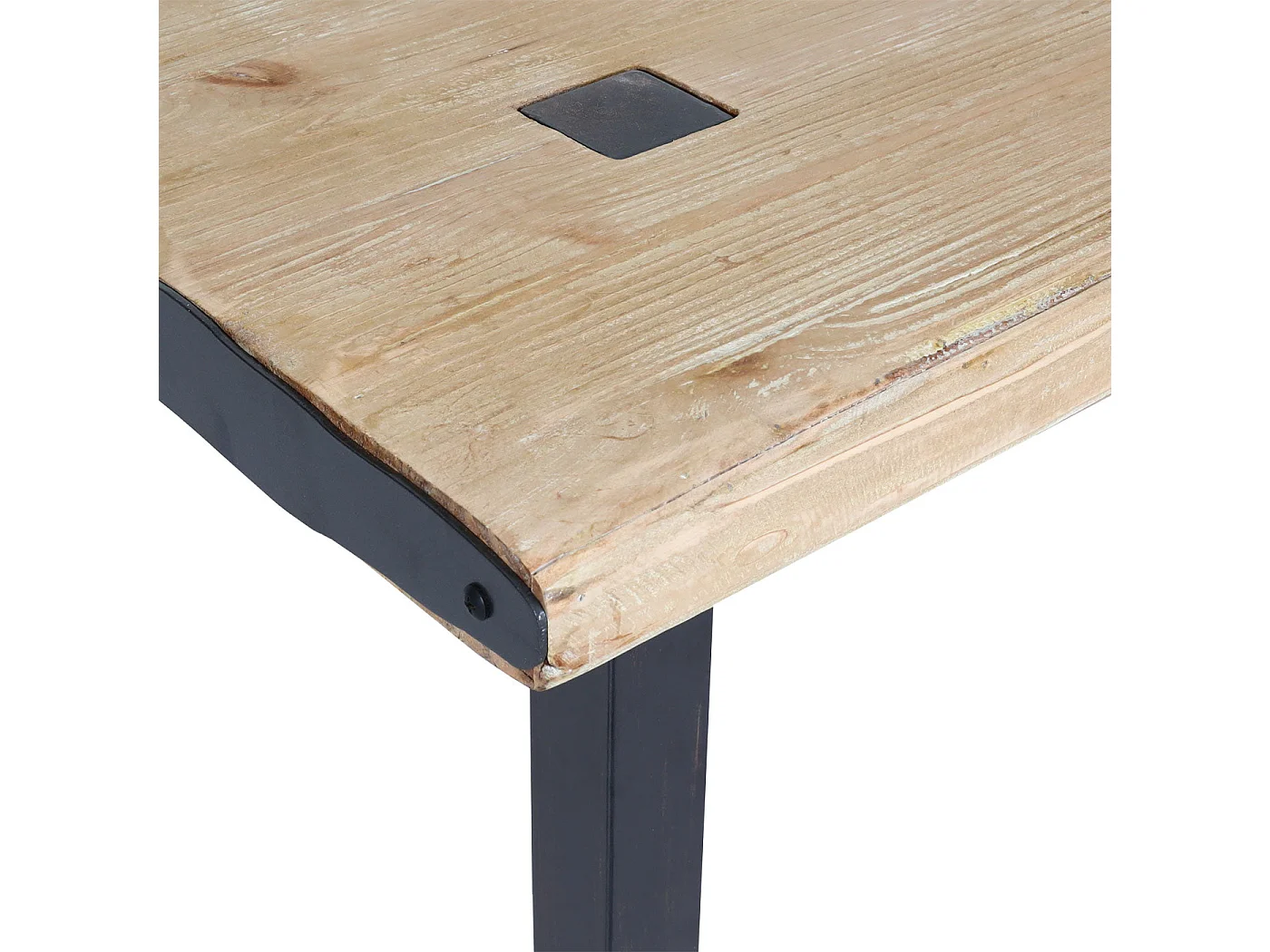 Table à manger design bois marron 200 x 90 x 75 cm 04_0008564