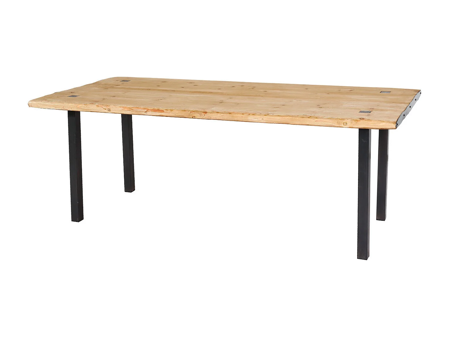Table à manger design bois marron 200 x 90 x 75 cm 04_0008564