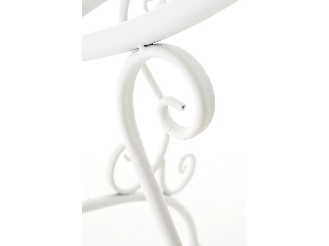 Table de jardin ronde métal blanche 70 x 70 x 74 cm 10_0004005