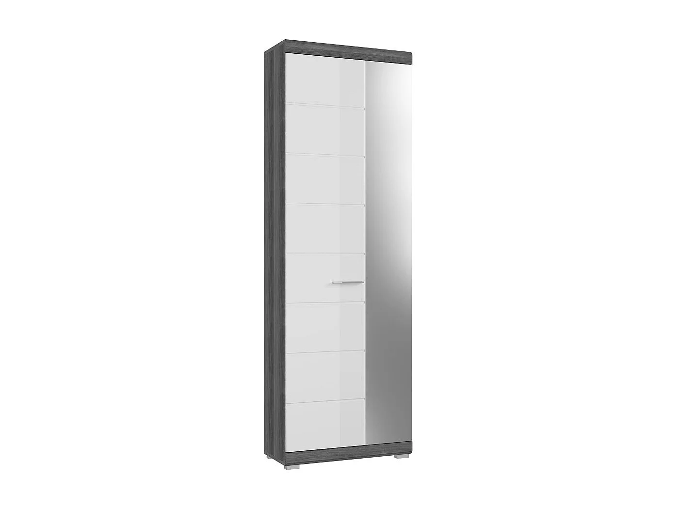 Mueble de almacenamiento SCOTT – Blanco brillante – 6 nichos, 1 puerta – Para colocar