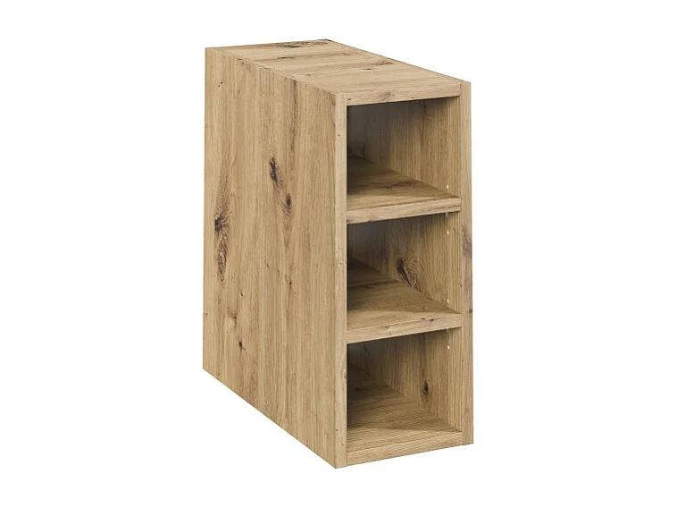 Meuble mural ouvert BRAZZA – 20 cm – Chêne clair – Finition artisan – À suspendre