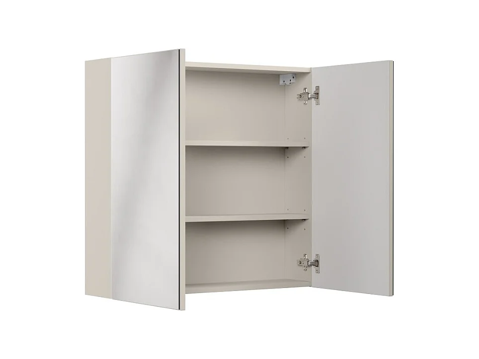 Meuble haut miroir BRAZZA – 2 portes – Coloris marron congo – L80 x H75 cm – À suspendre