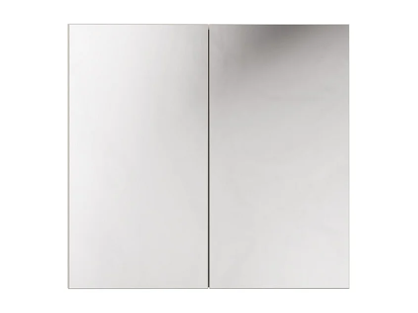 Meuble haut miroir BRAZZA – 2 portes – Coloris marron congo – L80 x H75 cm – À suspendre