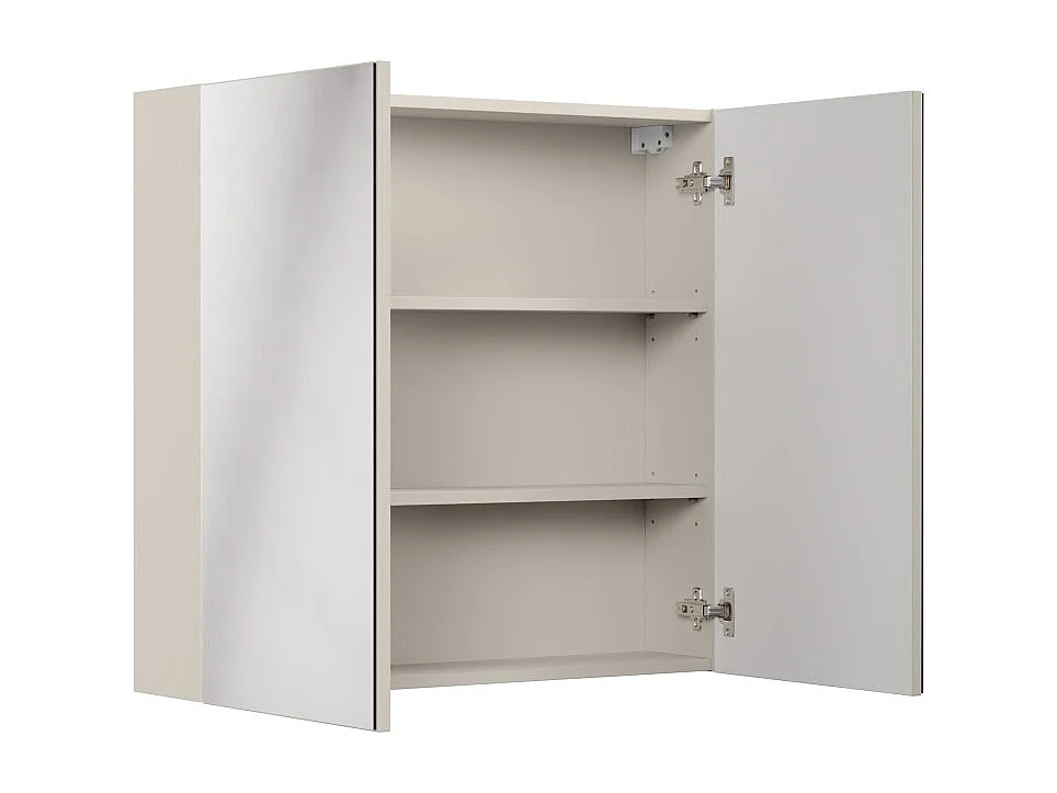 Meuble haut miroir BRAZZA – 2 portes – Coloris marron congo – L80 x H75 cm – À suspendre