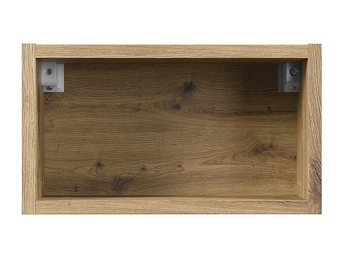Meuble mural ouvert BRAZZA – 35 cm – Chêne clair – Finition artisan – À suspendre